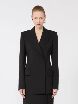 Skræddersyet blazer i Pure Wool, sort