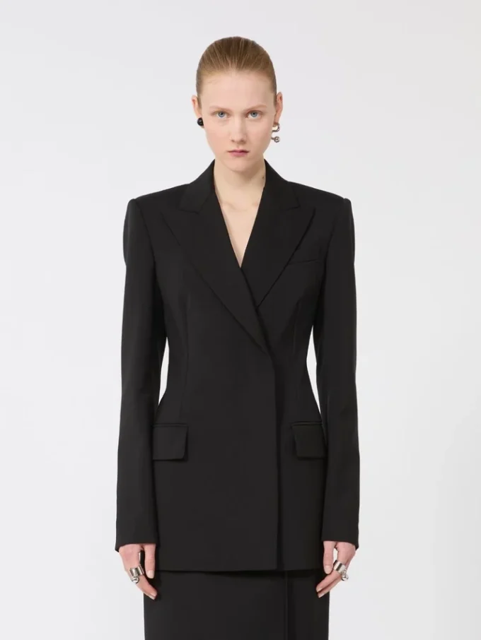 Skræddersyet blazer i Pure Wool, sort Skræddersyet blazer i Pure Wool, sort