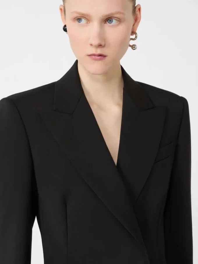 Skræddersyet blazer i Pure Wool, sort Skræddersyet blazer i Pure Wool, sort