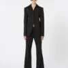 Slim-fit blazer i stretch-gabardine, sort Slim-fit blazer i stretch-gabardine, sort