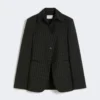 Slim-fit blazer i stretch-gabardine, sort Slim-fit blazer i stretch-gabardine, sort