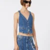 Slim-fit denimvest, midnatsblå Slim-fit denimvest, midnatsblå
