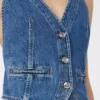 Slim-fit denimvest, midnatsblå Slim-fit denimvest, midnatsblå