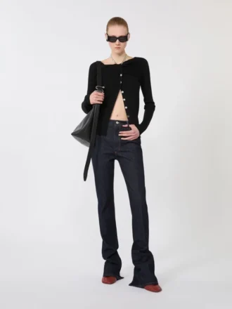 Slim-fit jeans med udsvungne ben, midnatsblå