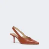 Slingbacks i nappalæder, rust Slingbacks i nappalæder, rust