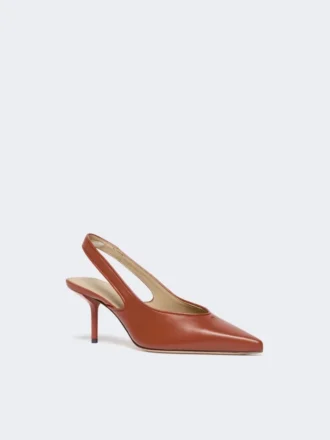 Slingbacks i nappalæder, rust