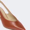 Slingbacks i nappalæder, rust Slingbacks i nappalæder, rust
