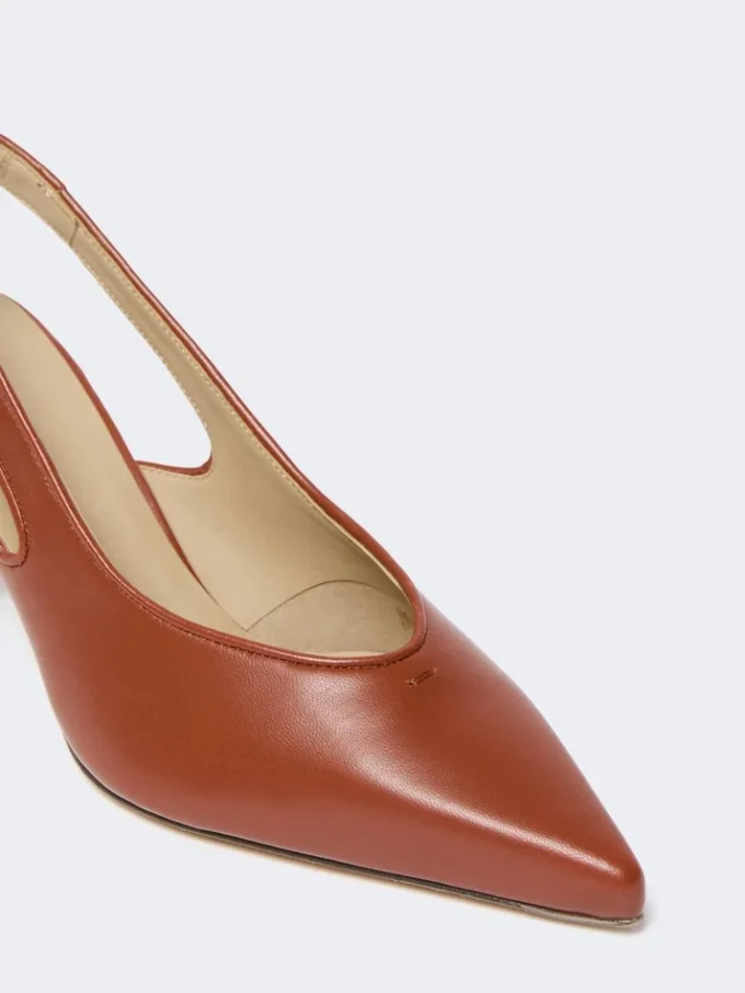 Slingbacks i nappalæder, rust Slingbacks i nappalæder, rust