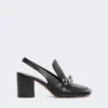 Slingbacks i nappalæder, sort Slingbacks i nappalæder, sort