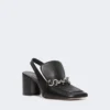 Slingbacks i nappalæder, sort Slingbacks i nappalæder, sort