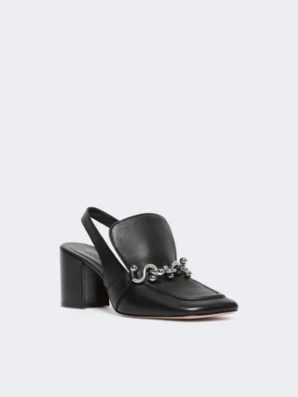 Slingbacks i nappalæder, sort