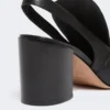 Slingbacks i nappalæder, sort Slingbacks i nappalæder, sort