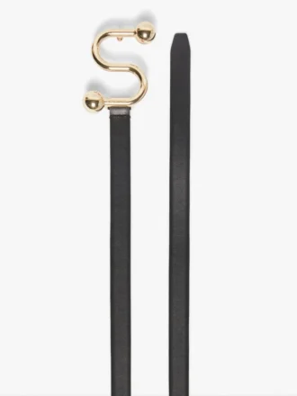 Sportmax-monogrambælte med spænde, sort
