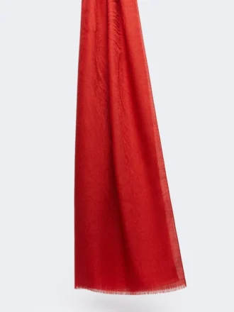 Stol i jacquard af uld og silke, rød Stol i jacquard af uld og silke, rød