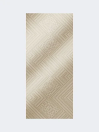 Stola i jacquard af uld og silke, turtelduve