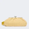 Stor pasticcino-taske i bomuldsgingham, gul Stor pasticcino-taske i bomuldsgingham, gul