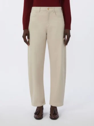 Stretch-bull-denimbukser, naturfarvede