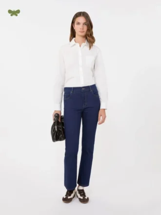 Stretch-jeans med fem lommer, navy