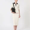 Stretch-viskose pencilskirt, hvid Stretch-viskose pencilskirt, hvid