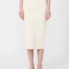 Stretch-viskose pencilskirt, hvid Stretch-viskose pencilskirt, hvid