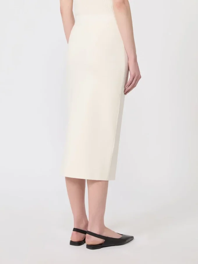 Stretch-viskose pencilskirt, hvid Stretch-viskose pencilskirt, hvid