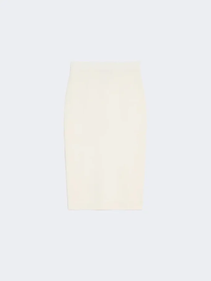 Stretch-viskose pencilskirt, hvid Stretch-viskose pencilskirt, hvid