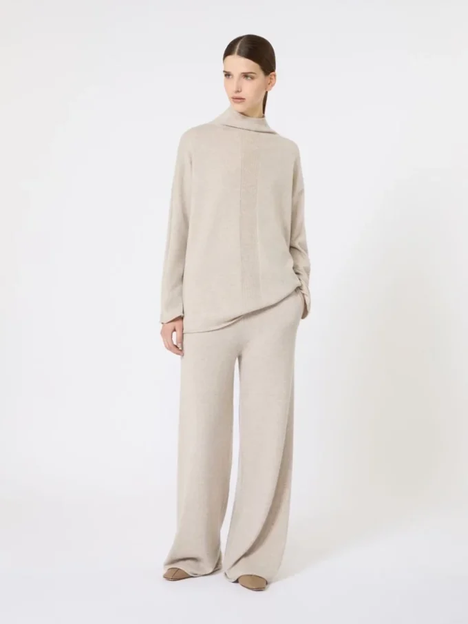 Sweater i kashmirgarn, beige