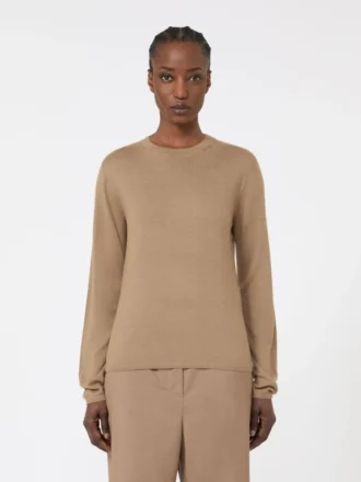 Sweater i kashmirgarn, hasselnøddebrun