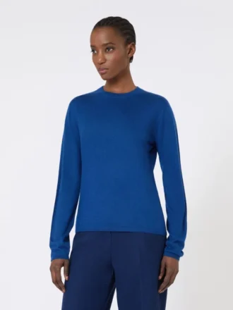 Sweater i kashmirgarn, kinesisk blå