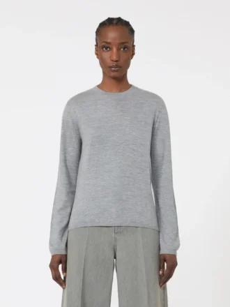 Sweater i kashmirgarn, lysegrå
