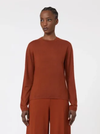 Sweater i kashmirgarn, terrakotta