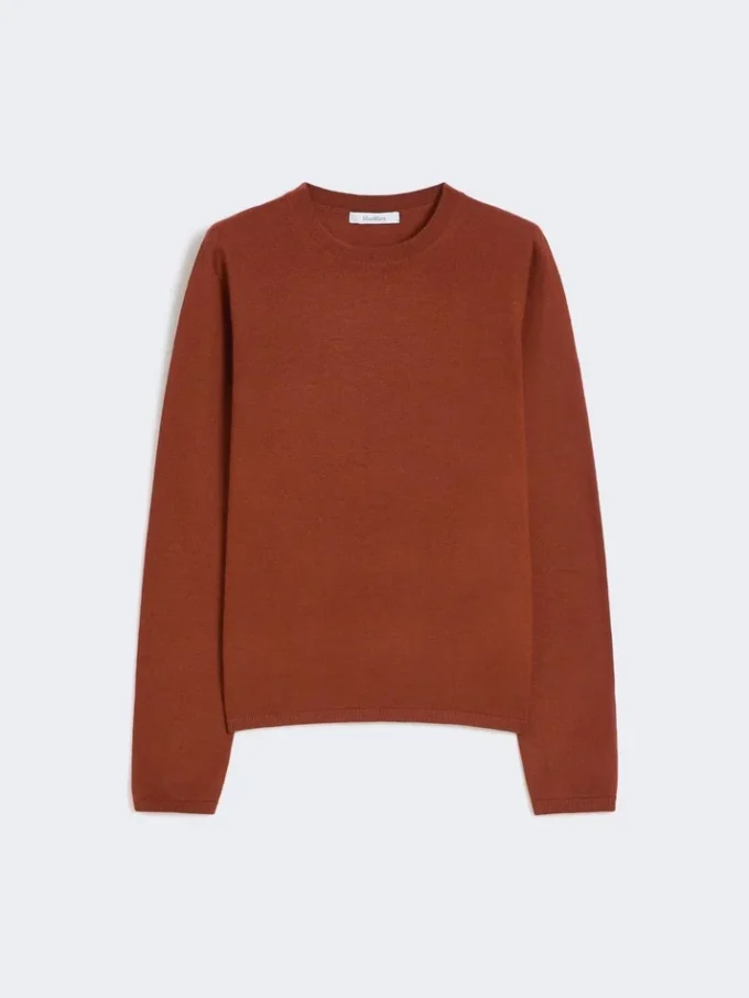 Sweater i kashmirgarn, terrakotta Sweater i kashmirgarn, terrakotta