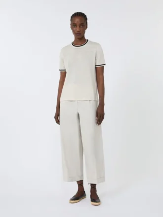 Sweater i rent linnedgarn, hvid