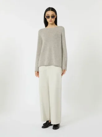 Sweater i uld og kashmirgarn, beige