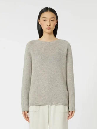 Sweater i uld og kashmirgarn, beige