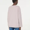 Sweatshirt i bomuld med rund hals, lilla Sweatshirt i bomuld med rund hals, lilla