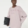 Sweatshirt i bomuld med rund hals, lilla Sweatshirt i bomuld med rund hals, lilla