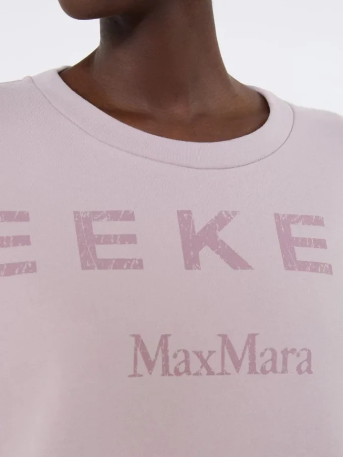 Sweatshirt i bomuld med rund hals, lilla Sweatshirt i bomuld med rund hals, lilla