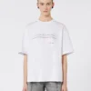 T-shirt i bomuld med print, optisk hvid T-shirt i bomuld med print, optisk hvid