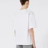 T-shirt i bomuld med print, optisk hvid T-shirt i bomuld med print, optisk hvid