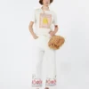 T-shirt i bomuldsjersey, ecru T-shirt i bomuldsjersey, ecru