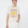 T-shirt i bomuldsjersey, ecru T-shirt i bomuldsjersey, ecru