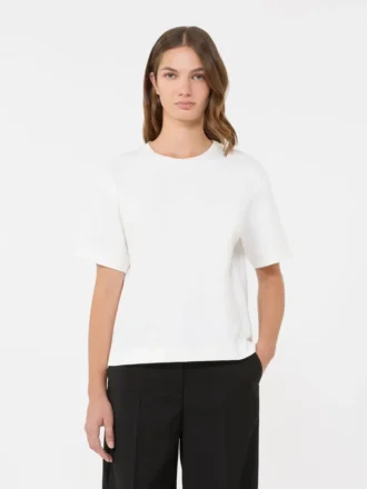 T-shirt i bomuldsjersey, hvid