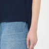 T-shirt i bomuldsjersey, marineblå
