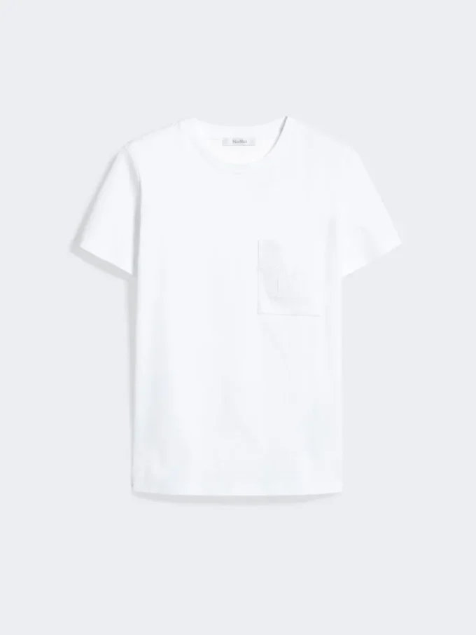 T-shirt i bomuldsjersey, optisk hvid T-shirt i bomuldsjersey, optisk hvid
