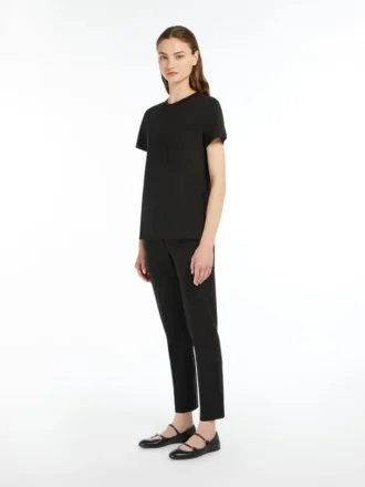 T-shirt i bomuldsjersey, sort