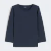 T-shirt i bomuldsstrik, ultramarin T-shirt i bomuldsstrik, ultramarin