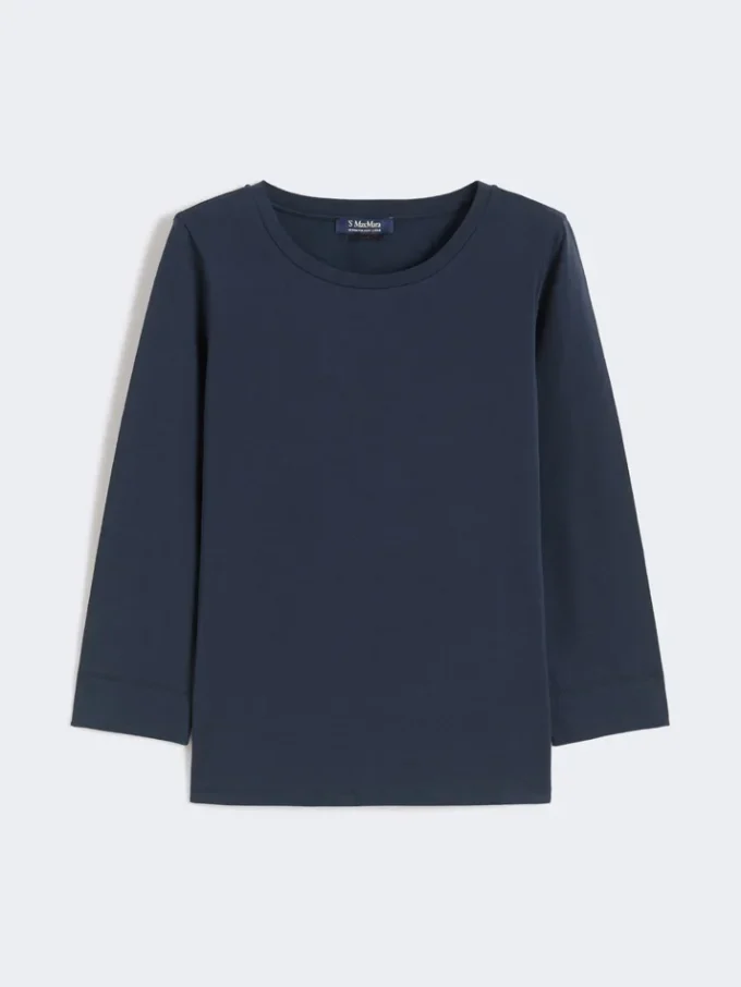 T-shirt i bomuldsstrik, ultramarin T-shirt i bomuldsstrik, ultramarin
