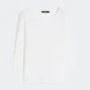 T-shirt i stretchbomuld, hvid T-shirt i stretchbomuld, hvid