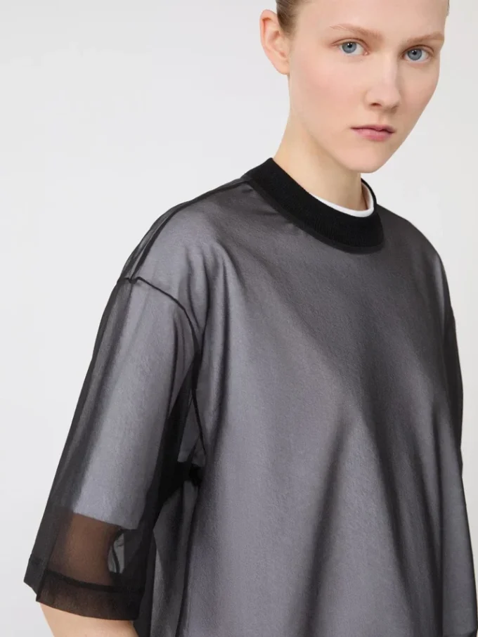 T-shirt med bomuldslag, optisk hvid T-shirt med bomuldslag, optisk hvid